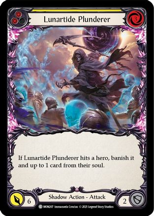 Lunartide Plunderer (Yellow) (MON207) [Monarch] 1st Edition - Deck Out Gaming