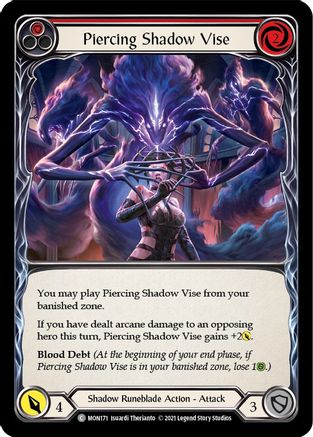 Piercing Shadow Vise (Red) (MON171) [Monarch] Unlimited Edition - Deck Out Gaming
