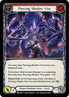 Piercing Shadow Vise (Red) (MON171) [Monarch] 1st Edition Rainbow Foil - Deck Out Gaming