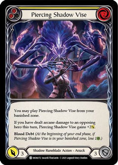 Piercing Shadow Vise (Yellow) (MON172) [Monarch] Unlimited Edition Rainbow Foil - Deck Out Gaming