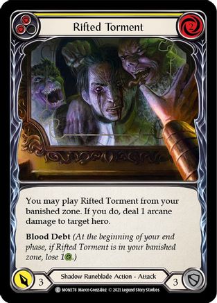 Rifted Torment (Yellow) (MON178) [Monarch] 1st Edition Rainbow Foil - Deck Out Gaming