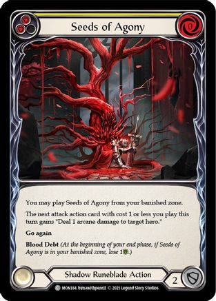 Seeds of Agony (Yellow) (MON184) [Monarch] 1st Edition - Deck Out Gaming