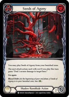 Seeds of Agony (Blue) (MON185) [Monarch] Unlimited Edition Rainbow Foil - Deck Out Gaming