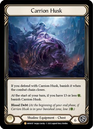 Carrion Husk (MON187) [Monarch] 1st Edition Cold Foil - Deck Out Gaming