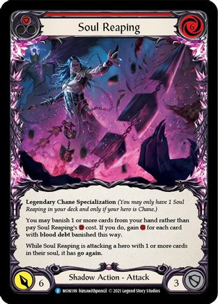 Soul Reaping (MON199) [Monarch] 1st Edition Rainbow Foil - Deck Out Gaming