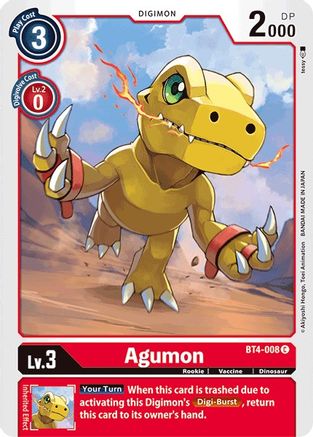 Agumon (BT4-008) [Great Legend] - Deck Out Gaming