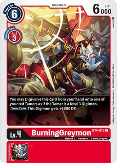 BurningGreymon (BT4-013) [Great Legend] - Deck Out Gaming