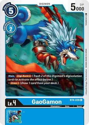 GaoGamon (BT4-026) [Great Legend] - Deck Out Gaming