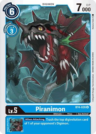 Piranimon (BT4-028) [Great Legend] - Deck Out Gaming