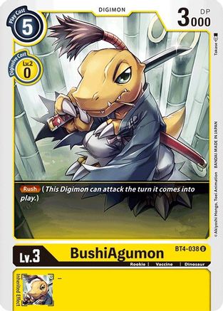 BushiAgumon (BT4-038) [Great Legend] - Deck Out Gaming