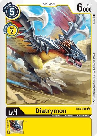 Diatrymon (BT4-040) [Great Legend] - Deck Out Gaming