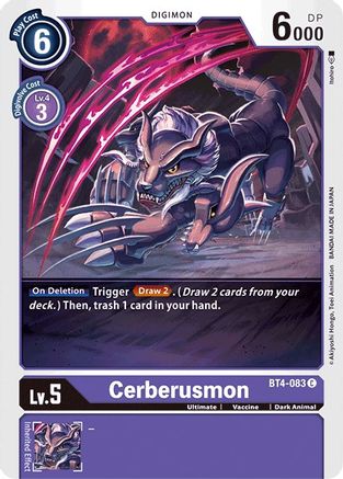 Cerberusmon (BT4-083) [Great Legend] - Deck Out Gaming