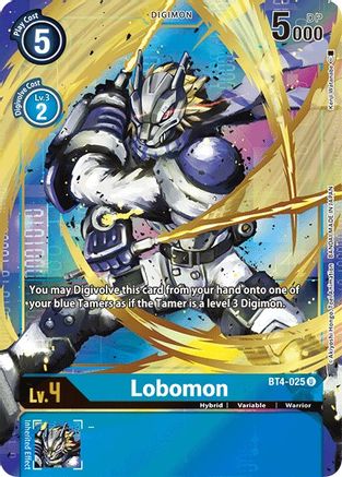 Lobomon (Alternate Art) (BT4-025) [Great Legend] Foil - Deck Out Gaming