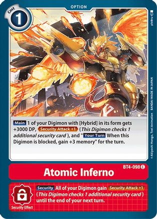 Atomic Inferno (BT4-098) [Great Legend] - Deck Out Gaming