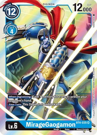 MirageGaogamon (BT4-035) [Great Legend] Foil - Deck Out Gaming