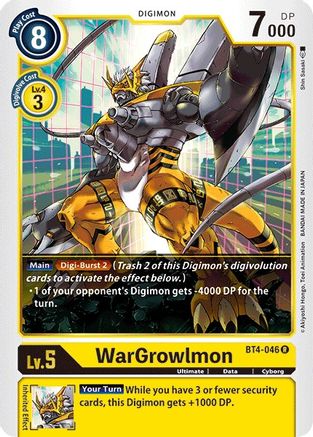 WarGrowlmon (BT4-046) [Great Legend] - Deck Out Gaming