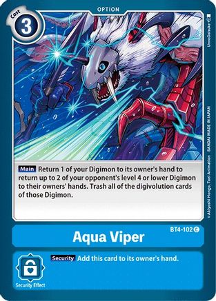 Aqua Viper (BT4-102) [Great Legend] - Deck Out Gaming