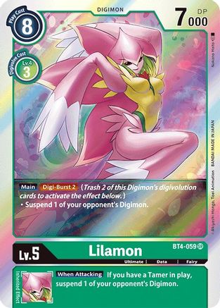 Lilamon (BT4-059) [Great Legend] Foil - Deck Out Gaming