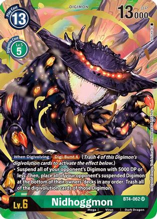 Nidhoggmon (Alternate Art) (BT4-062) [Great Legend] Foil - Deck Out Gaming