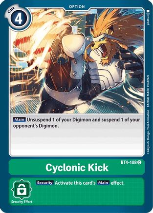 Cyclonic Kick (BT4-108) [Great Legend] - Deck Out Gaming