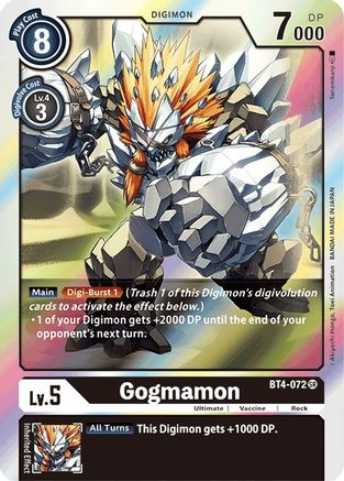 Gogmamon (BT4-072) [Great Legend] Foil - Deck Out Gaming