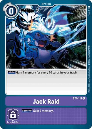 Jack Raid (BT4-111) [Great Legend] - Deck Out Gaming