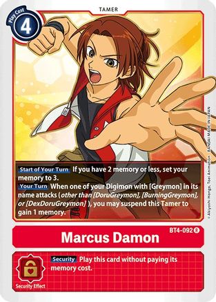 Marcus Damon (BT4-092) [Great Legend] - Deck Out Gaming