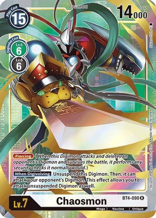 Chaosmon (Alternate Art) (BT4-090) [Great Legend] Foil - Deck Out Gaming