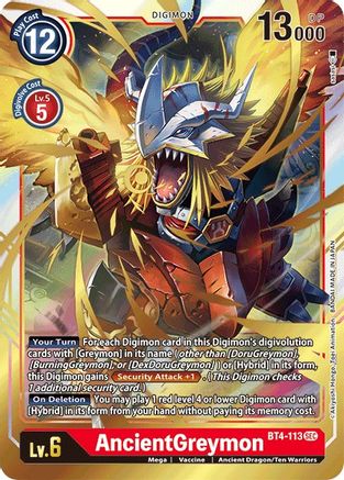 AncientGreymon (BT4-113) [Great Legend] Foil - Deck Out Gaming