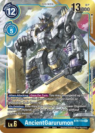 AncientGarurumon (Alternate Art) (BT4-114) [Great Legend] Foil - Deck Out Gaming