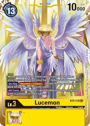 Lucemon (BT4-115) [Great Legend] Foil - Deck Out Gaming