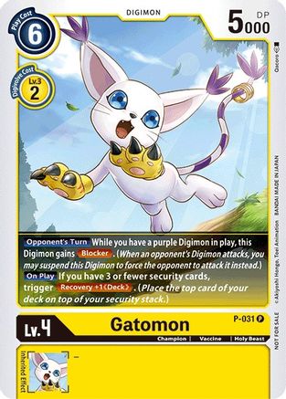 Gatomon - P-031 (P-031) [Digimon Promotion Cards] - Deck Out Gaming