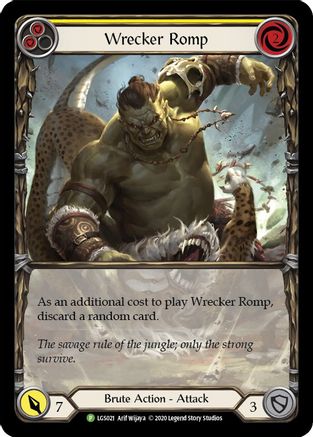 Wrecker Romp (Yellow) - LGS021 (LGS021) [Flesh and Blood: Promo Cards] Rainbow Foil - Deck Out Gaming