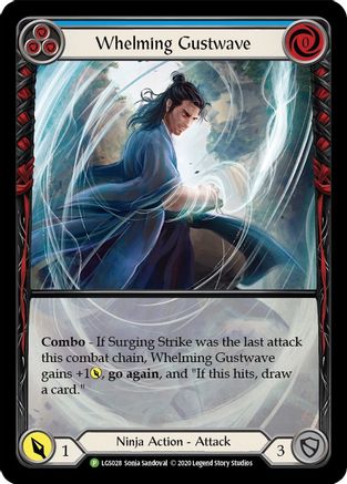 Whelming Gustwave (Blue) - LGS028 (LGS028) [Flesh and Blood: Promo Cards] Rainbow Foil - Deck Out Gaming