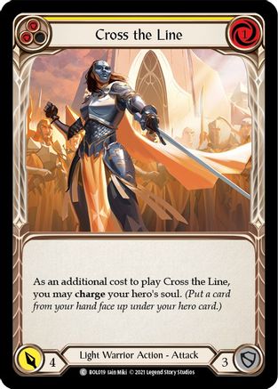 Cross the Line (Yellow) (BOL019) [Blitz Deck: Monarch - Boltyn] - Deck Out Gaming