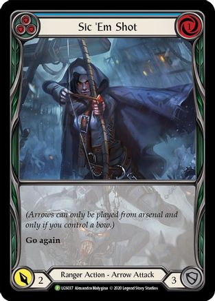 Sic 'Em Shot (Blue) - LGS037 (LGS037) [Flesh and Blood: Promo Cards] Rainbow Foil - Deck Out Gaming
