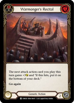 Warmonger's Recital (Red) (CHN028) [Blitz Deck: Monarch - Chane] - Deck Out Gaming