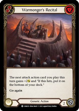 Warmonger's Recital (Yellow) (CHN029) [Blitz Deck: Monarch - Chane] - Deck Out Gaming