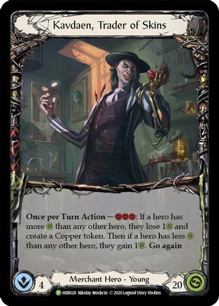 Kavdaen, Trader of Skins - HER028 (HER028) [Flesh and Blood: Promo Cards] Cold Foil - Deck Out Gaming