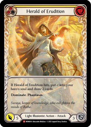 Herald of Erudition (Extended Art) (MON004) [Monarch] 1st Edition Rainbow Foil - Deck Out Gaming