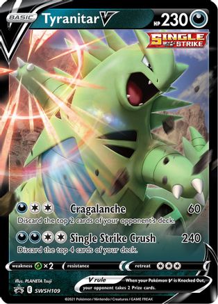 Tyranitar V - SWSH109 (SWSH109) [SWSH: Sword & Shield Promo Cards] Holofoil - Deck Out Gaming