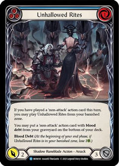 Unhallowed Rites (Blue) (MON161) [Monarch] Unlimited Edition Rainbow Foil - Deck Out Gaming