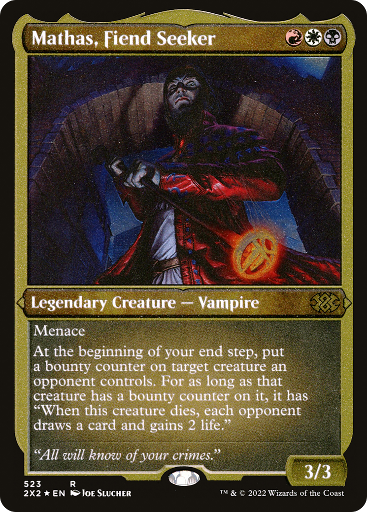 Mathas, Fiend Seeker (Foil Etched) (523) [Double Masters 2022] foil - Deck Out Gaming