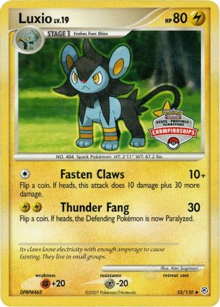 Luxio - 52/130 (State Championship Promo) (52) [League & Championship Cards] - Deck Out Gaming