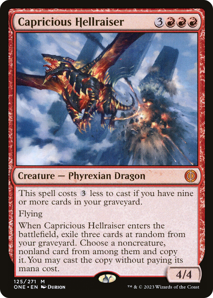 Capricious Hellraiser (125) [Phyrexia: All Will Be One] foil - Deck Out Gaming