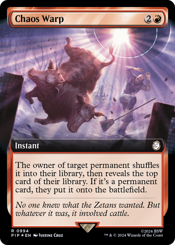 Chaos Warp (Extended Art) (Surge Foil) (994) [Fallout] foil - Deck Out Gaming