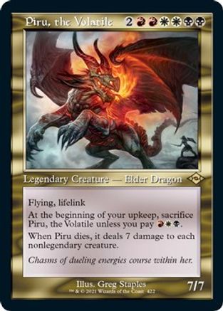 Piru, the Volatile (Retro Frame) (Foil Etched) (422) [Modern Horizons 2] foil - Deck Out Gaming