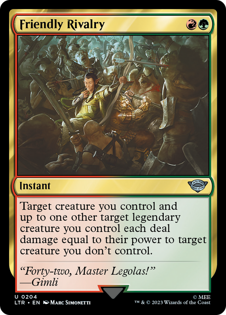 Friendly Rivalry (204) [The Lord of the Rings: Tales of Middle-earth] foil - Deck Out Gaming
