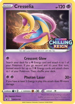 Cresselia - SWSH114 (Prerelease) (SWSH114) [SWSH: Sword & Shield Promo Cards] Holofoil - Deck Out Gaming