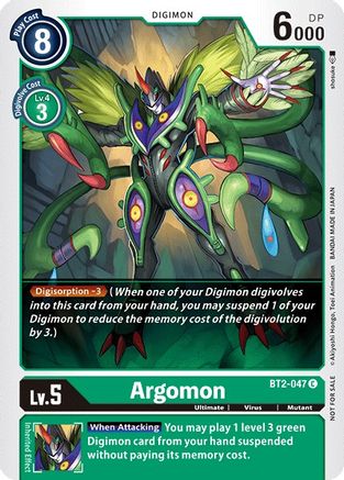 Argomon - BT2-047 (Official Tournament Pack Vol.2) (BT2-047) [Release Special Booster] - Deck Out Gaming